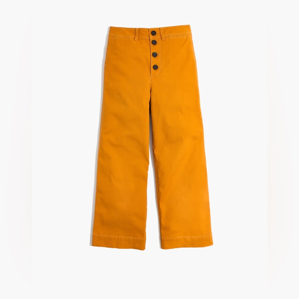 Madewell Wide-Leg Crop Pants: Button-Front Edition - Picture 3 of 12